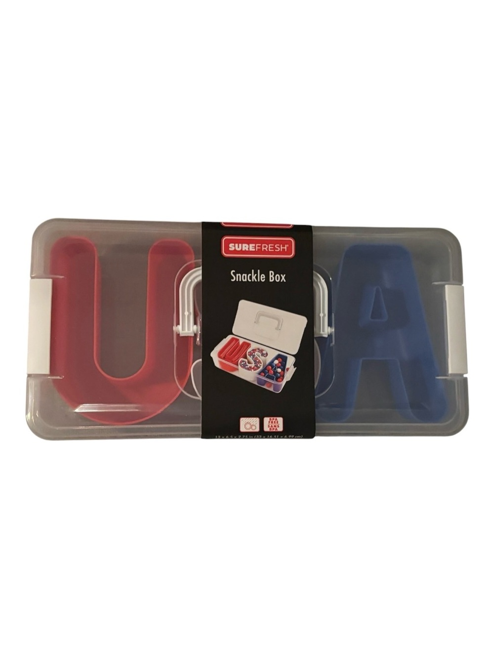 SureFresh Snackle Box - Red and Blue Letter Molds